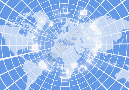 数字地球图像带图标的地球仪的数字图像全球化世界高清图片素材