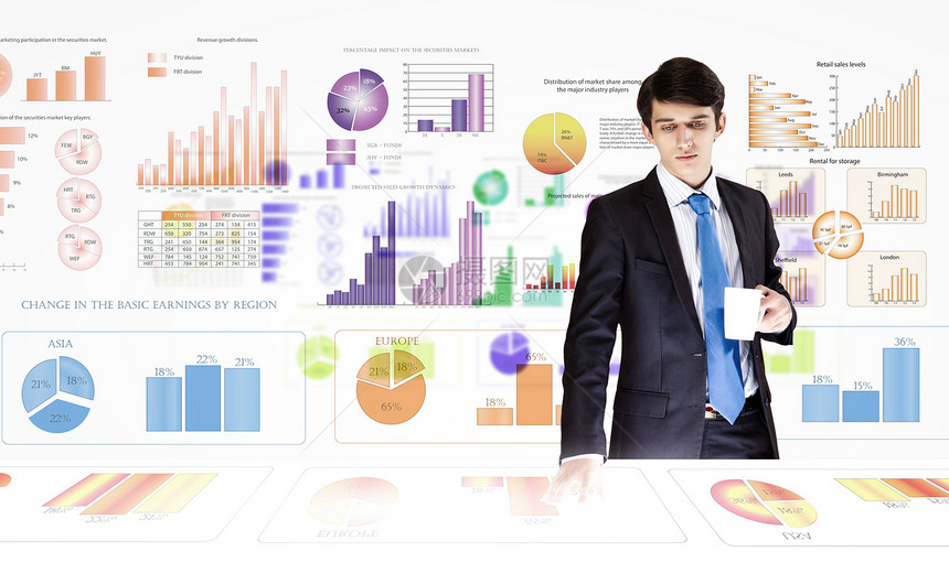 商业分析轻商人分析市场数据信息图片