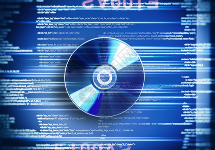 光盘个CD光盘蓝色数字背景图片