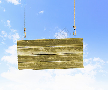 生态木制悬挂空白横幅的形象文字的位置背景图片