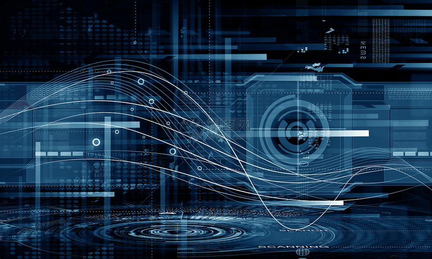 创新技术数字三维图标的背景图像图片