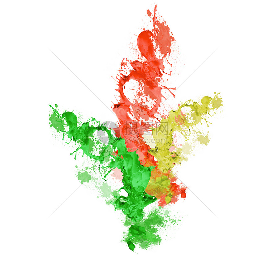 颜色飞溅彩色飞溅白色上的背景图像图片