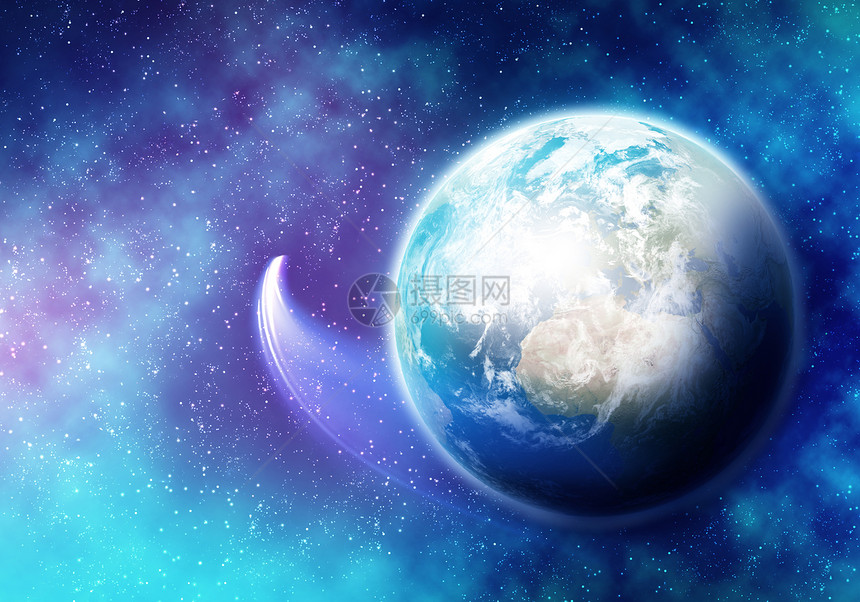 地球行星地球卫星的图像这幅图像的元素由美国宇航局提供的图片