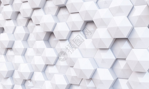 高科技立方体背景图像的未来主义与白色立方体元素图片