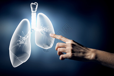 肺健康近距离接触肺征背景图片