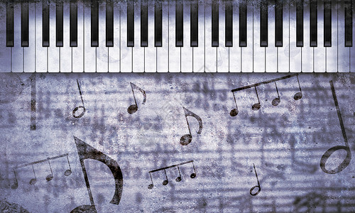 古典的旋律音乐带键音符的音乐的图像设计图片