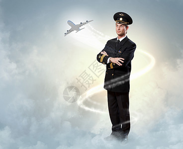 男飞行员的形象男飞行员的形象,飞机他周围飞行图片