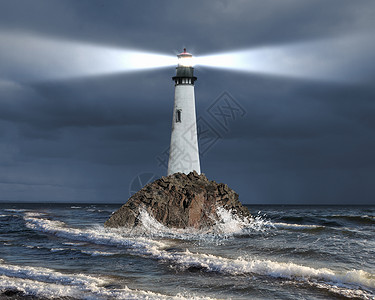 强烈光的灯塔的图像背景图片