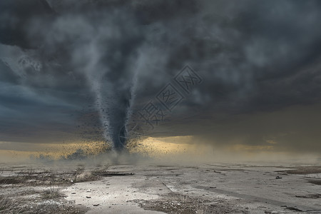 漂浮龙卷风龙卷风路上强大的巨大龙卷风路上扭曲的图像背景