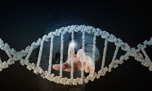 生物化学研究人类触摸DNA分子的科学图像图片