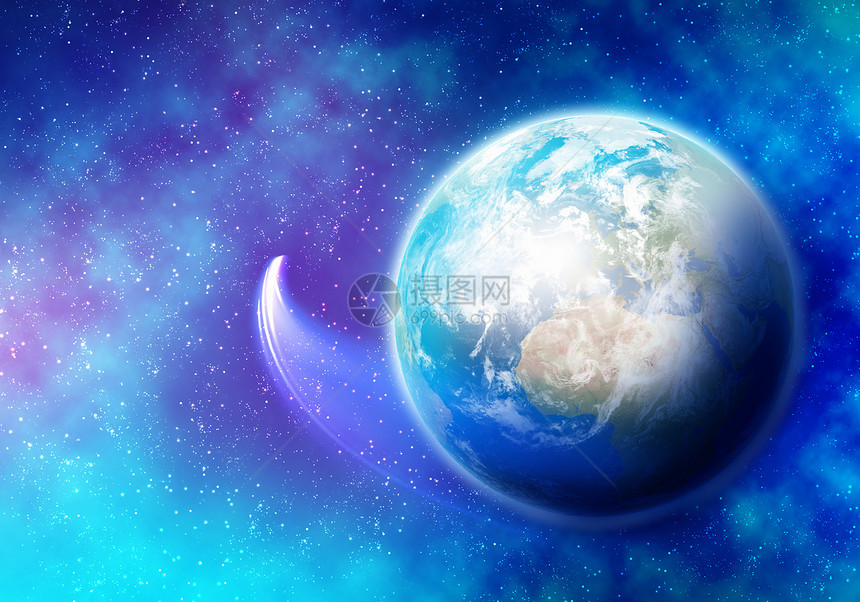 地球行星地球卫星的图像这幅图像的元素由美国宇航局提供的图片