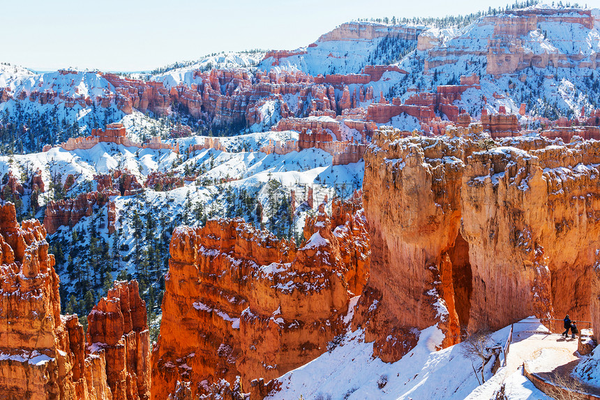 布莱斯峡谷冬季雪图片