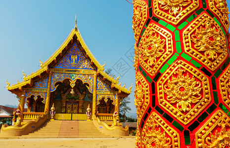 泰国的寺庙远的高清图片素材