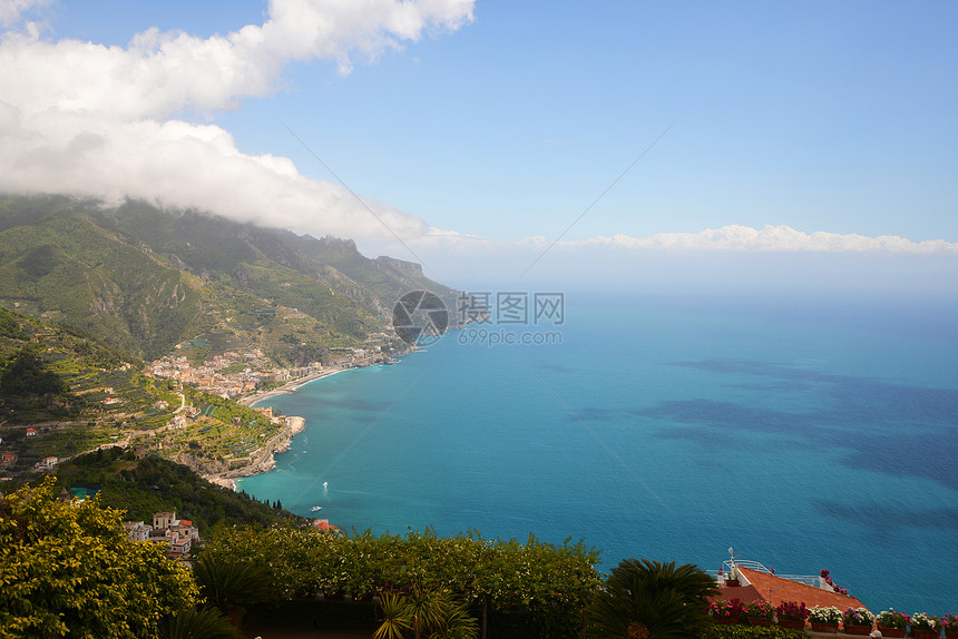 意大利南部阿马尔菲海岸的拉维的美化景观图片