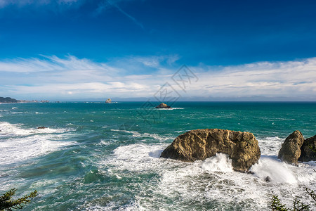 美国太平洋海岸景观,拱形岩石,俄勒冈州图片