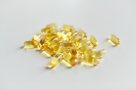 药物,保健,食品补充剂药剂学鱼肝油欧米茄3凝胶胶囊背景图片