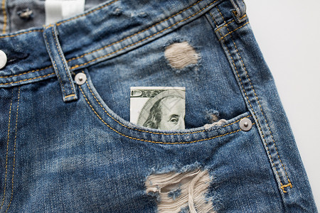 金融,衣服货币美元钱口袋牛仔牛仔裤图片