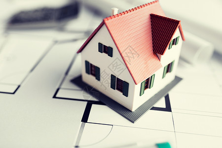 建筑建筑建筑房地产家居蓝图上特写居住房屋模型蓝图上客厅模型图片