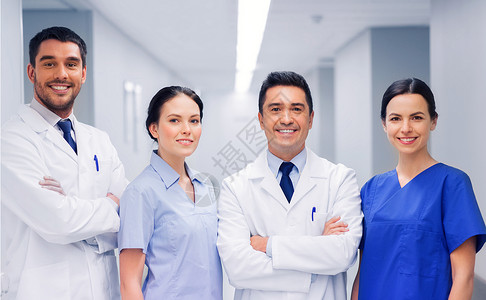 诊所,专业,人,保健医学快乐的医生医生医院走廊快乐的群医生医生医院图片