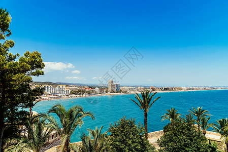 西牙地中海佩尼斯科拉市度假海滩度假胜地全景图片