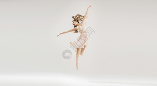 轻漂亮才华的芭蕾舞女的高清图片素材