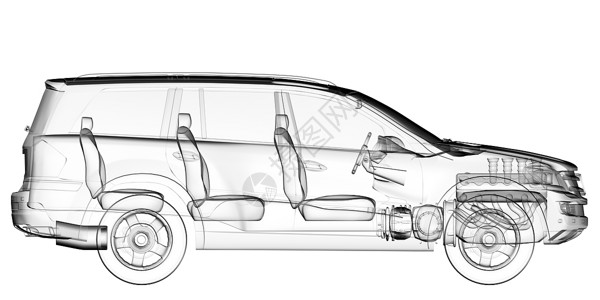 隔离透明汽车图像背景图片
