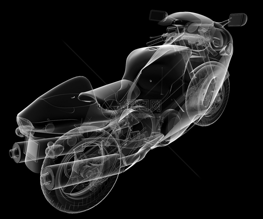 透明隔离运动摩托自行车图片