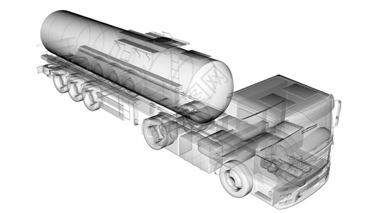 隔离透明油罐车高清图片
