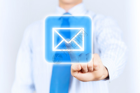 电子邮件素材商务邮件商人触摸邮件图标背景