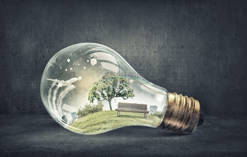 生态生活璃灯泡的生态生活节能理念图片
