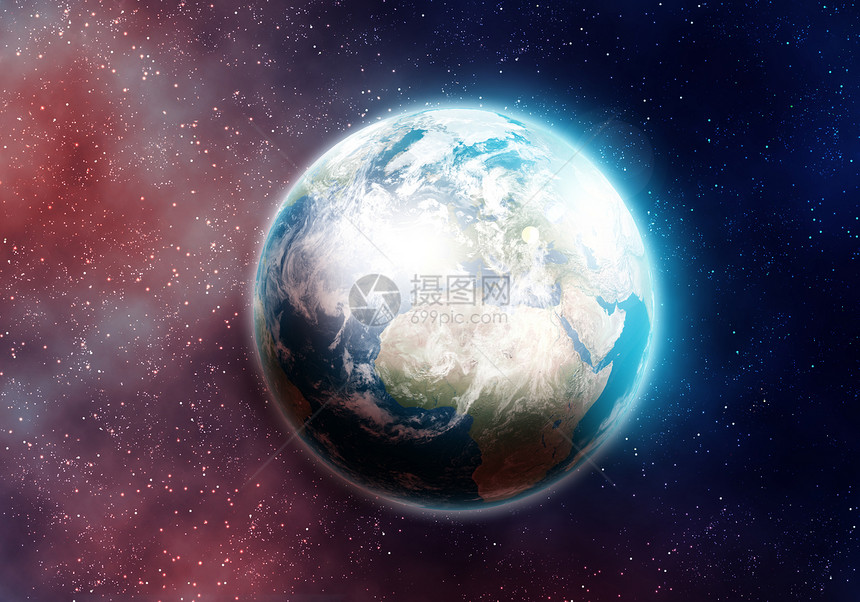 地球行星地球卫星的图像这幅图像的元素由美国宇航局提供的图片