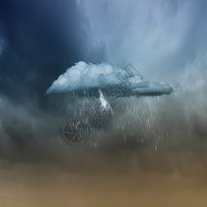 暴风雨的天空闪电雨多云天空的背景图像背景图片