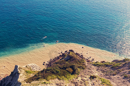 希腊的科孚岛景观背景图片