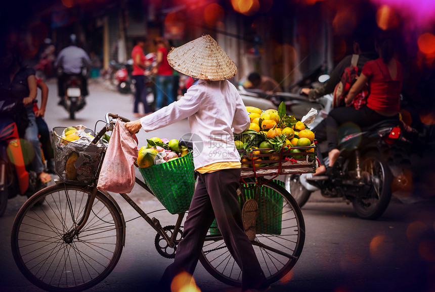 越南河内的街头小贩图片