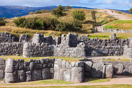 萨克斯瓦曼秘鲁库斯科的个城堡它印加帝国的历史首都背景图片