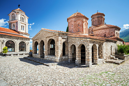 马其顿奥赫里德附近的纳姆修道院高清图片