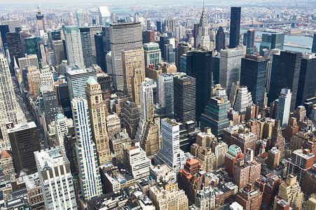 曼哈顿的城市景观景观,纽约市,美国美国人高清图片素材