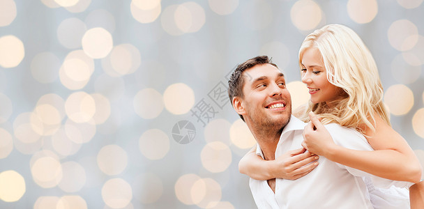 浪漫,人,爱约会的幸福的夫妇假日灯光背景图片