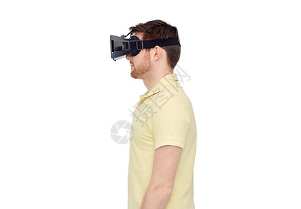 三维技术,虚拟现实,娱乐活动人的轻人与虚拟现实耳机3D眼镜图片