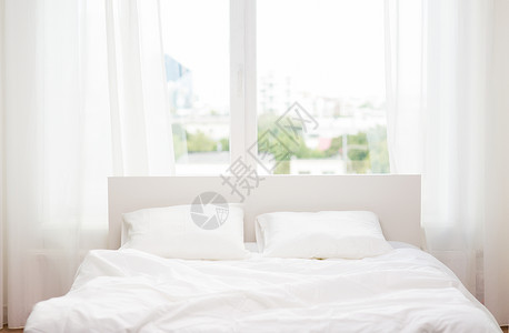 休息,室内,舒适床上用品的床家庭卧室图片