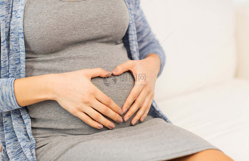 怀孕,爱,护理,人期望密切孕妇的腹部心脏形状图片