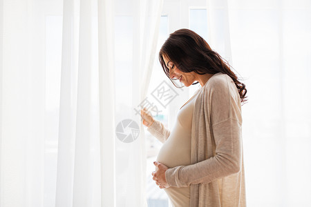 怀孕,母亲,人期望的快乐的孕妇大腹便便背景图片