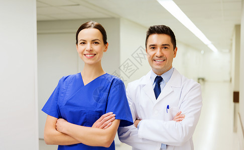医疗保健,专业,人医学微笑医生穿着白色外套护士医院图片
