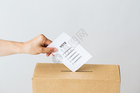 全民放粽毛笔字投票公民权利人民男选举时将投票放入投票箱背景