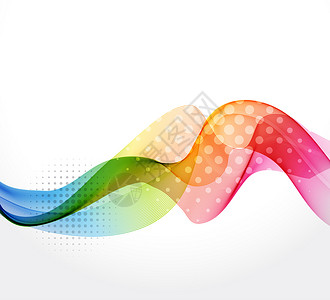 彩色圆点彩虹抽象的彩色波抽象的彩色波背景彩虹光谱波背景