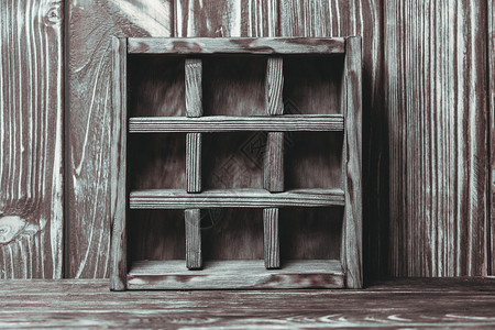 老式架子站木制背景上古董架子图片