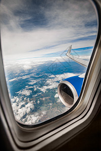 经典图像飞机窗口喷气发动机图片