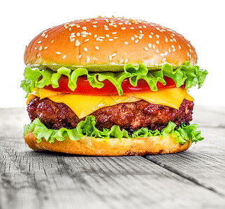 美味可口的汉堡芝士汉堡食物高清图片素材