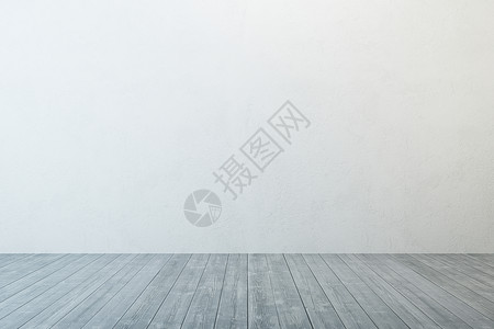 空房间,白色墙壁木地板图片