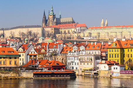 布拉格城堡老城,春天,捷克共国高清图片
